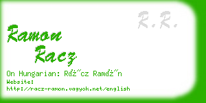 ramon racz business card